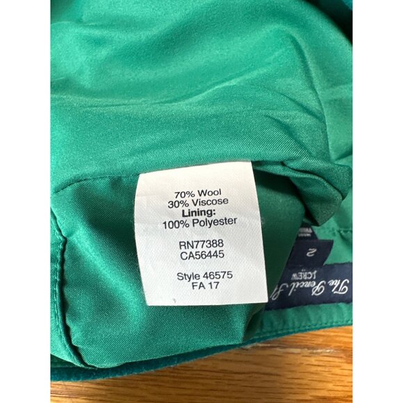J.Crew Womens Green Wool Blend Fully Lined Back Zip Closure Pencil Skirt Size 2 - Picture 7 of 10